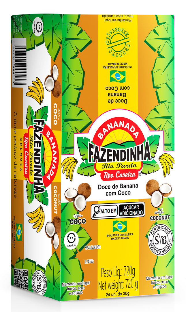 Display da Bananada com Coco